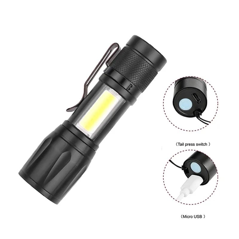 LED svjetiljka s power bankom za punjenje mobitela, ultra jaka, domet 200–500 m, 1600 mAh, 15 W, ručna generacija