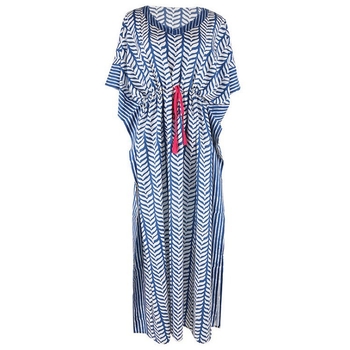 Rayon plažni cover-up s pamukovom podstavom, udoban kroj, vezanje u struku, pogodna za plivanje i šetnju plažom