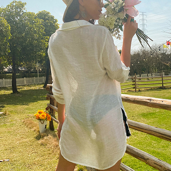 Napvédő strandos hosszú ujjú ing, 100% poliészter, könnyű és légáteresztő, bélés poliészter, nőknek 18-30