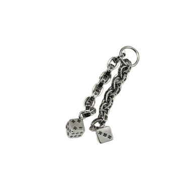 Retro kereszt medálos kulcstartó – réz, elektroplakolás, mintázat: kereszt/Korona/Római számok, stílus: retro, medál stílus, 2025 tavasza