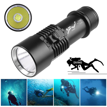 D220 dvostruka potopna LED svjetiljka, 15W LED, aluminijsko kućište, domet 200–500 m, Baterije: 1x18650/1x26650/3xAAA