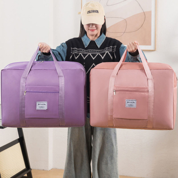 Nagy kapacitású utazótáska kézi fogantyúval, Oxford anyag, többfunkciós tároló, modern minimalista stílus