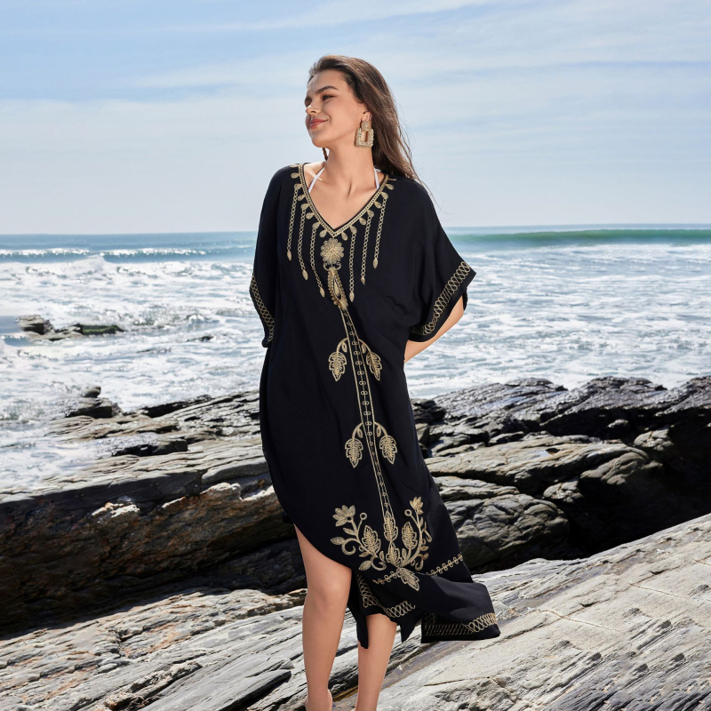Ženski plažni kaftan s zaštitom od sunca – poliester 260 g/m2, podstava poliester 50%, pogodan za plivanje i hodanje u vodi