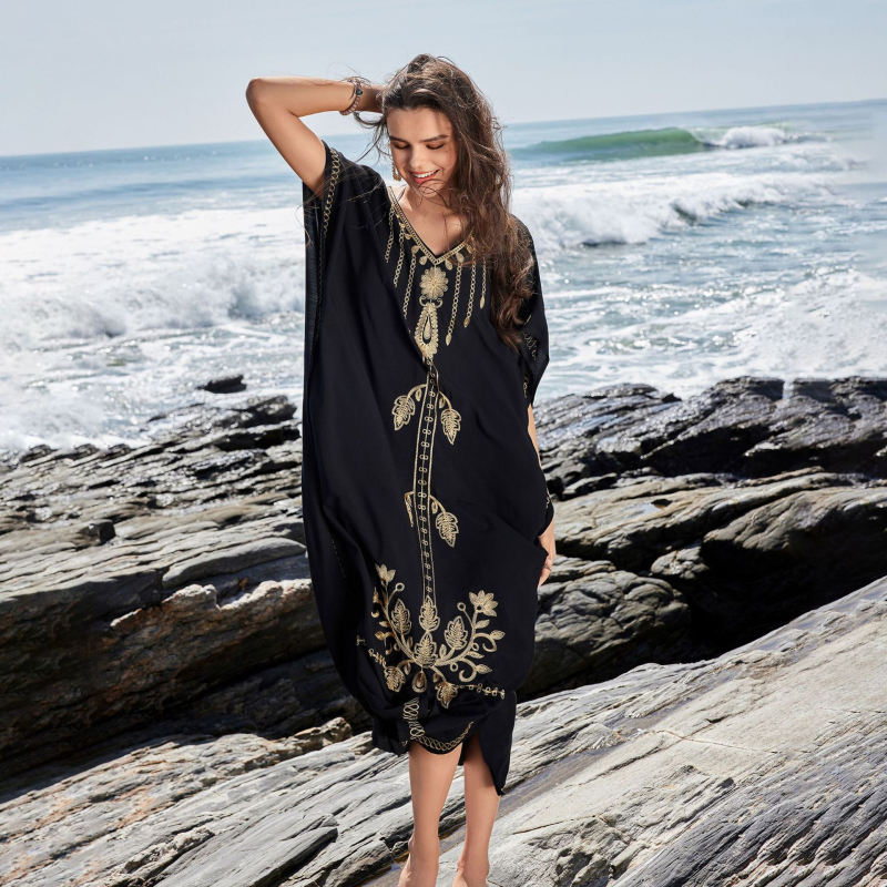 Ženski plažni kaftan s zaštitom od sunca – poliester 260 g/m2, podstava poliester 50%, pogodan za plivanje i hodanje u vodi