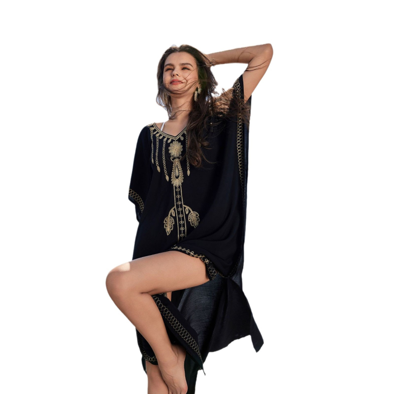 Ženski plažni kaftan s zaštitom od sunca – poliester 260 g/m2, podstava poliester 50%, pogodan za plivanje i hodanje u vodi