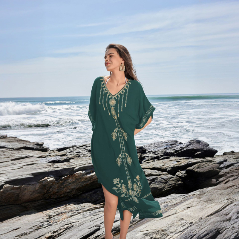 Ženski plažni kaftan s zaštitom od sunca – poliester 260 g/m2, podstava poliester 50%, pogodan za plivanje i hodanje u vodi