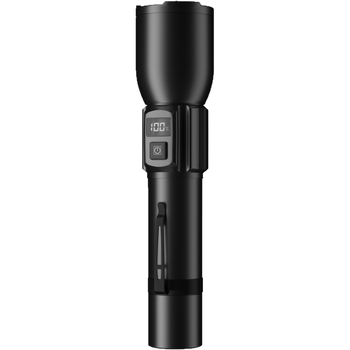 Baterijska svjetiljka od aluminijske legure s zaslonom napajanja, USB punjenje, SST40 LED, domet ≥500 m