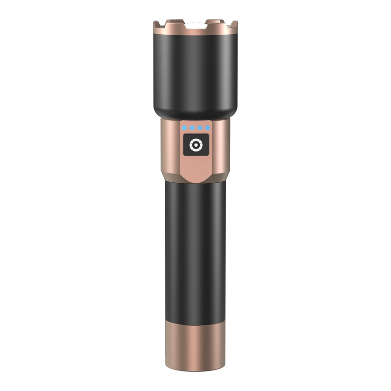 LED baterijska svjetiljka s funkcijom Power Bank, tijelo od aluminijske legure, 4000mAh, 15W, domet 200–500m, 360° rotacija, ručni generator, prenosno vanjsko osvjetljenje