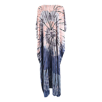 Plašna haljina u stilu robe, od rayona; udio pamuka 99%; gustoća tkanine 260 g/m2; podstava rayon s 0,1% pamuka; pogodno za plivanje i šetnju uz obalu