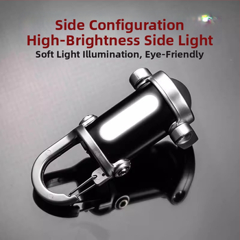 Viacúčelová vodotesná prenosná LED baterka s kľúčenkou, silikónové telo, dobíjateľná, ručné dobitie