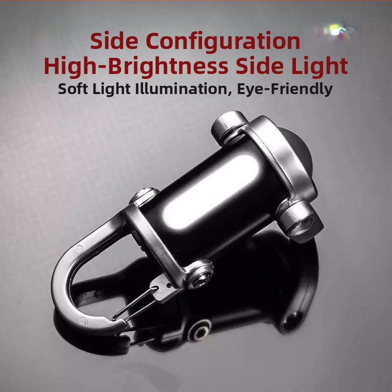 Viacúčelová vodotesná prenosná LED baterka s kľúčenkou, silikónové telo, dobíjateľná, ručné dobitie