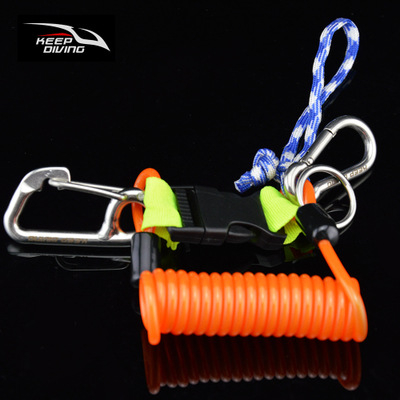 Búvárkamera nyakpántja 316 rozsdamentes acél bevonattalú rugós zsinórral és teleszkópos zsinórral (SSA-FDS21) – KEEP DIVING, Búvár világítás