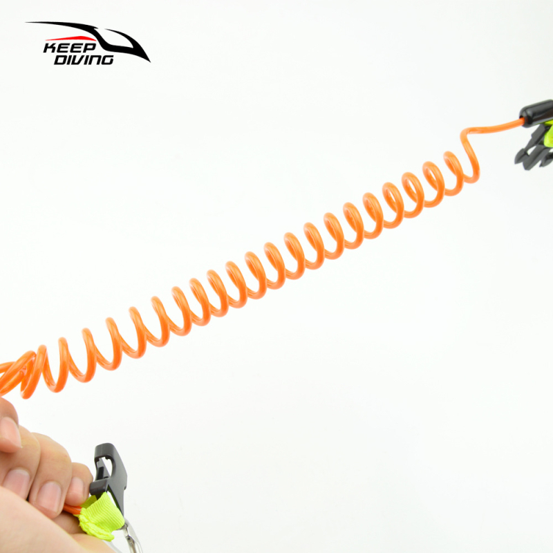 Búvárkamera nyakpántja 316 rozsdamentes acél bevonattalú rugós zsinórral és teleszkópos zsinórral (SSA-FDS21) – KEEP DIVING, Búvár világítás