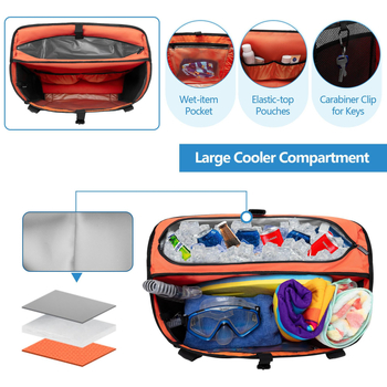 Torba za plivanje, kubnog oblika, personalizabilna, 600D Oxford tkanina, višestruka upotreba