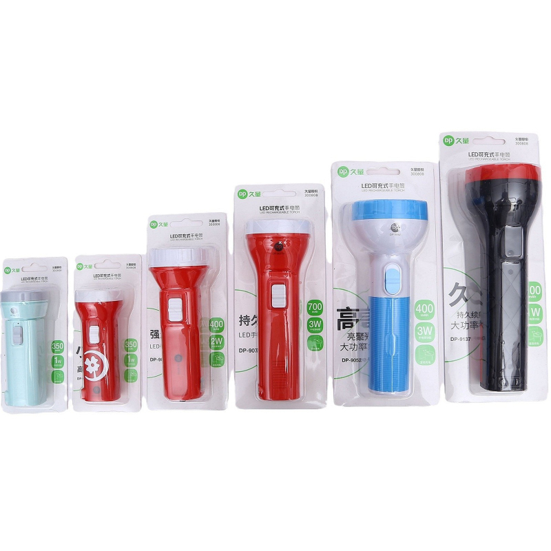 Punopunjiva LED baterijska svjetiljka, plastično kućište, ručni pokretač, LED od 1W, domet 50-100 m