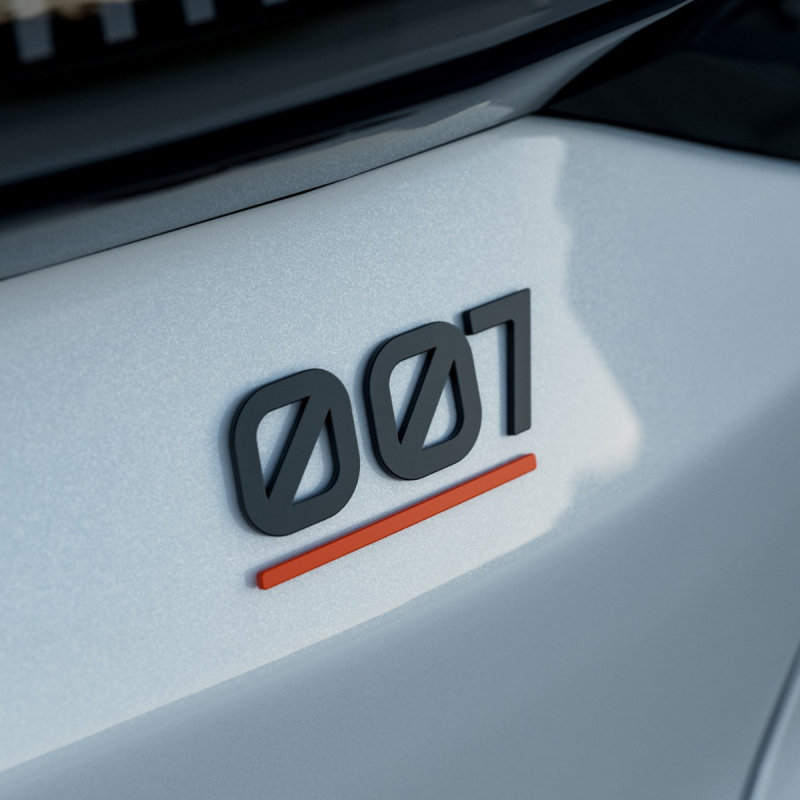 Zeekr 001/007 karosszériás matrica – cinkötvözet, ragasztóval történő felszerelés, LEIXIN, matt fémhatás, sportos stílus