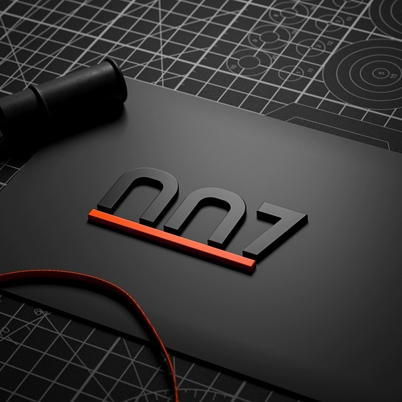 Zeekr 001/007 karosszériás matrica – cinkötvözet, ragasztóval történő felszerelés, LEIXIN, matt fémhatás, sportos stílus