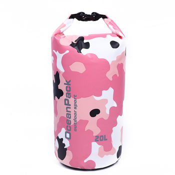 Kültéri vízálló táska | Kamuflážs minta; PVC anyag; vízálló szövet; Kapacitás 20L