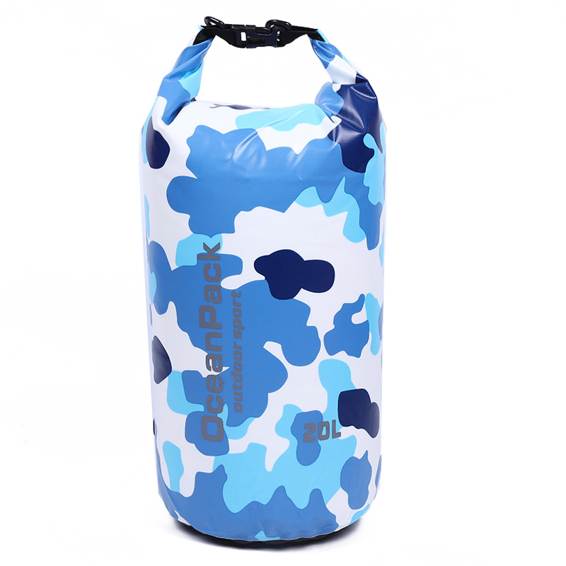 Kültéri vízálló táska | Kamuflážs minta; PVC anyag; vízálló szövet; Kapacitás 20L