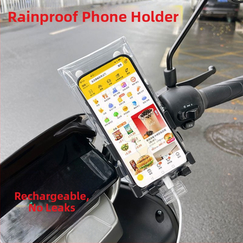 Vízálló telefon tok kerékpáros futárok számára — nagy átláthatóság, feltölthető, érintőképernyő-kompatibilis, elfér egy telefon