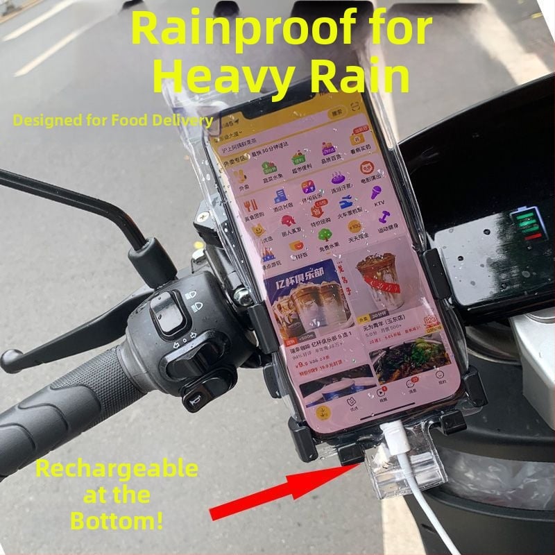 Vízálló telefon tok kerékpáros futárok számára — nagy átláthatóság, feltölthető, érintőképernyő-kompatibilis, elfér egy telefon