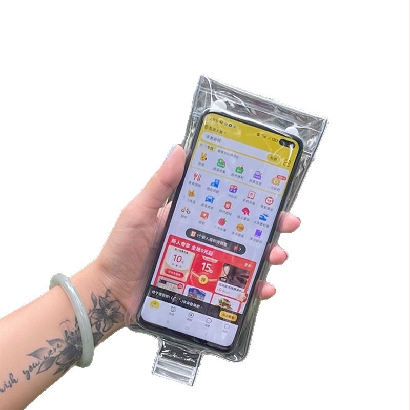 Vízálló telefon tok kerékpáros futárok számára — nagy átláthatóság, feltölthető, érintőképernyő-kompatibilis, elfér egy telefon