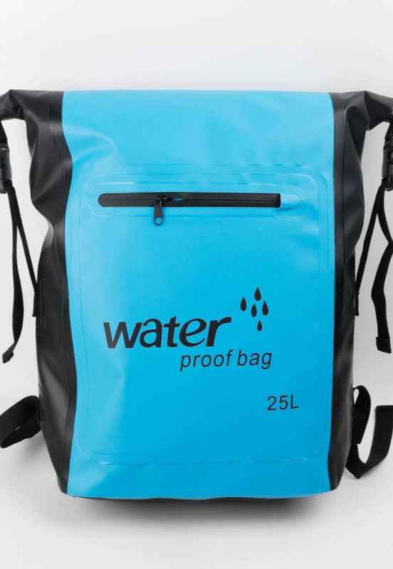 Kültéri vízálló hátizsák PVC-ből, 25 literes kapacitás, ideális búvárkodáshoz, raftinghoz, hegymászáshoz, strandhoz és kempingezéshez