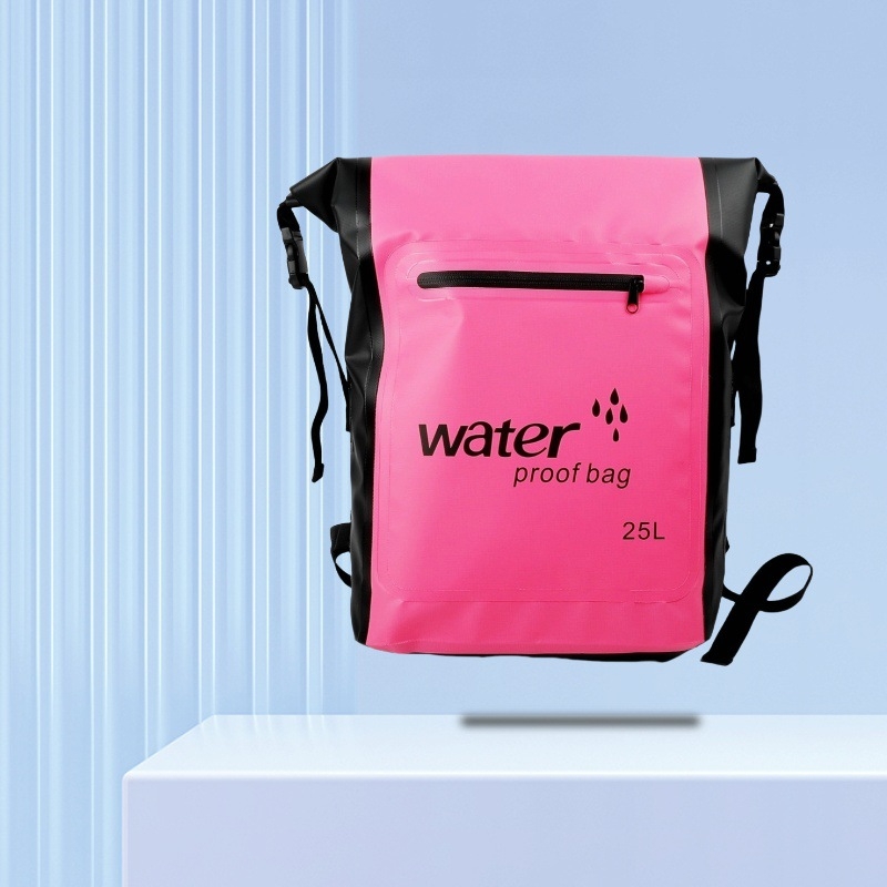 Kültéri vízálló hátizsák PVC-ből, 25 literes kapacitás, ideális búvárkodáshoz, raftinghoz, hegymászáshoz, strandhoz és kempingezéshez