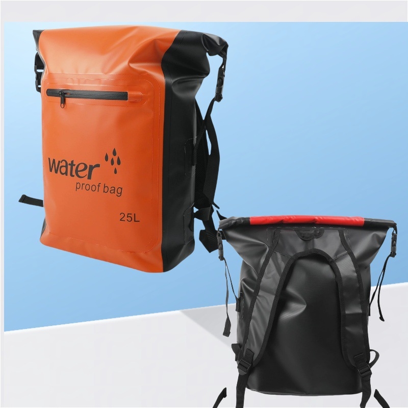 Kültéri vízálló hátizsák PVC-ből, 25 literes kapacitás, ideális búvárkodáshoz, raftinghoz, hegymászáshoz, strandhoz és kempingezéshez