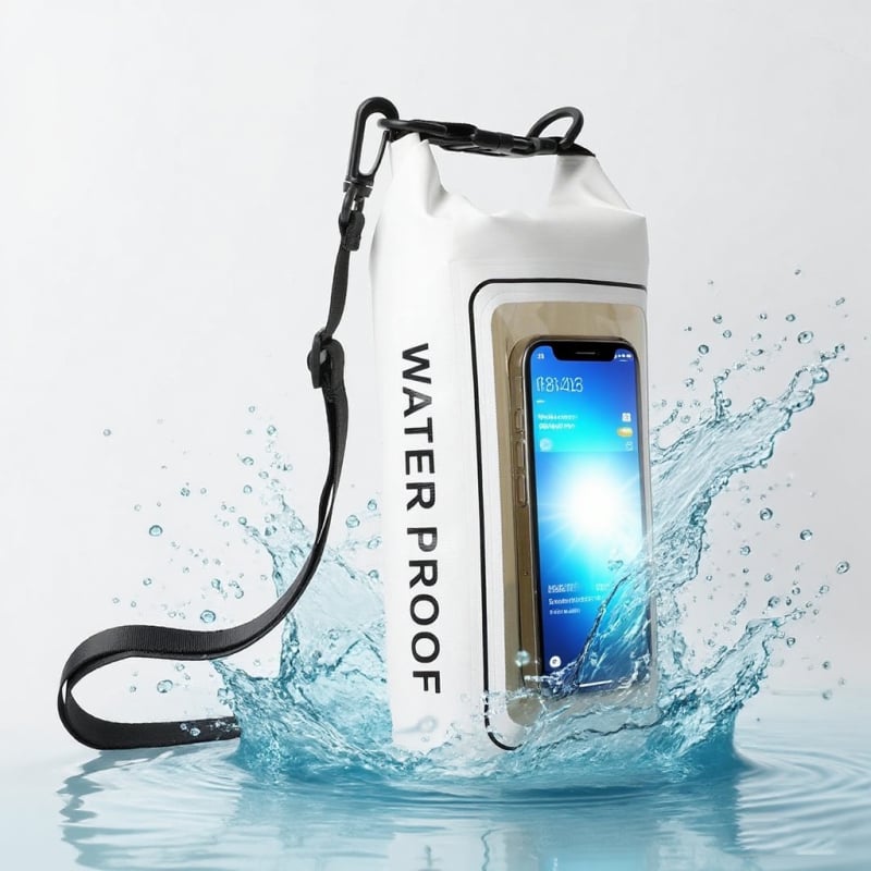 2L vanjska vodootporna crossbody torba za telefon s dodirnim zaslonom – 2 u 1 PVC vodootporna torba