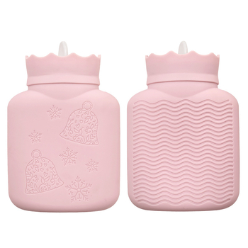 Szilikonból készült forróvizes palack – vízbefecskendezéses fűtés, robbanásbiztos, mini rajzfilm plüss kézmelegítő