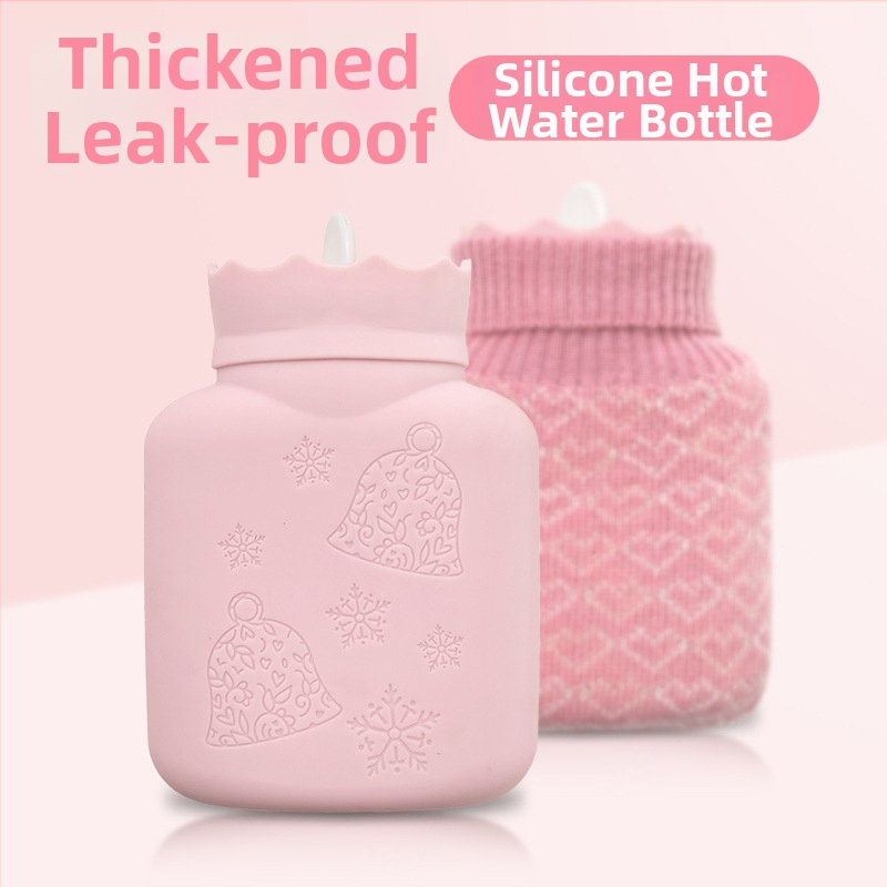 Silikónová fľaša na horúcu vodu – ohrev injekciou vody, výbušne odolná, mini kreslený plyšový ohrievač rúk