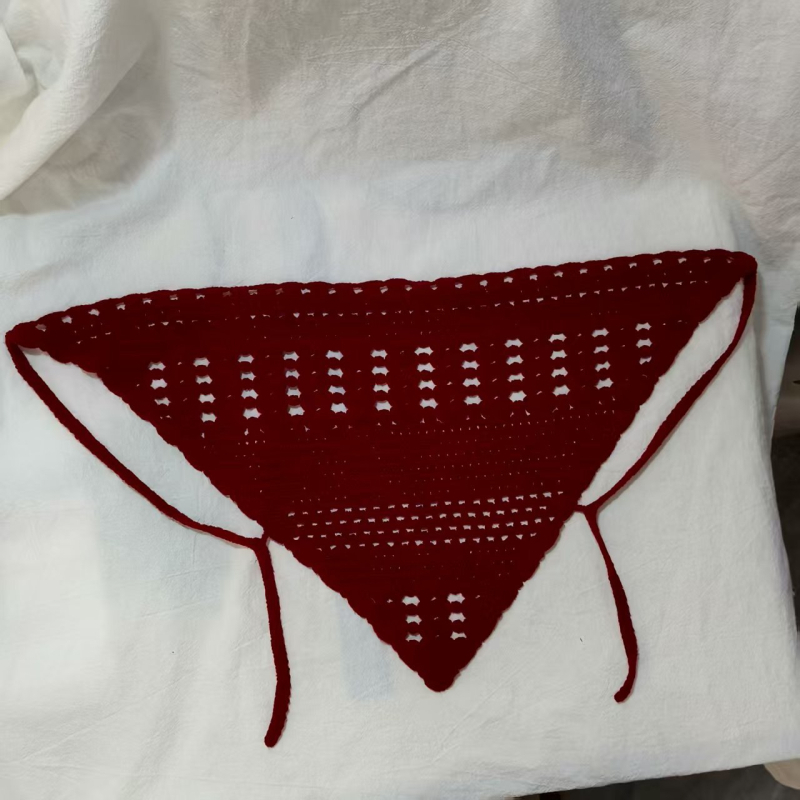 Retro pletene trake za kosu i gumice za kosu za žene – tkanina, geometrijski uzor