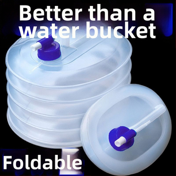 Skladaná vodná taška z potravinárskeho PVC, určená na exteriér, prenosná na kempovanie, s teleskopickým výtokom a viacerými policami na skladovanie