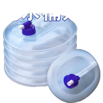 Αναδιπλούμενη υδροσακούλα από PVC τροφίμων, εξωτερικά φορητή για κάμπινγκ, με τηλεσκοπικό στόμιο και πολλαπλά ράφια αποθήκευσης