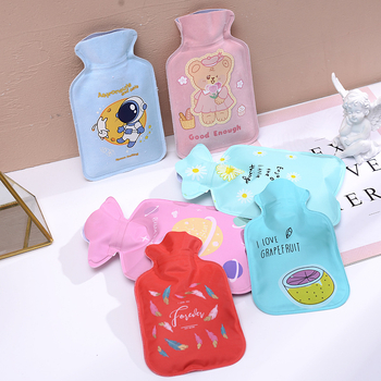 Gumiból készült melegvíz-táska plüss bevonattal, testreszabható, kartunás dizájn, új kínai stílus