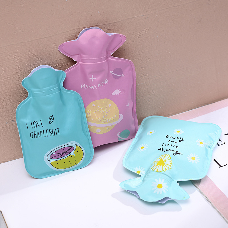 Gumiból készült melegvíz-táska plüss bevonattal, testreszabható, kartunás dizájn, új kínai stílus