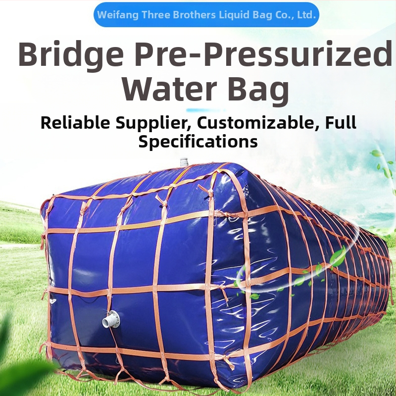 PE vodný vak s veľkou kapacitou, skladací a mäkký, určený na hasenie požiarov, skladovanie vody a predkompresiu pre mosty