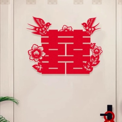 Set de pandantive pentru mânerele ușilor la nuntă – decor din fetru cu panglici