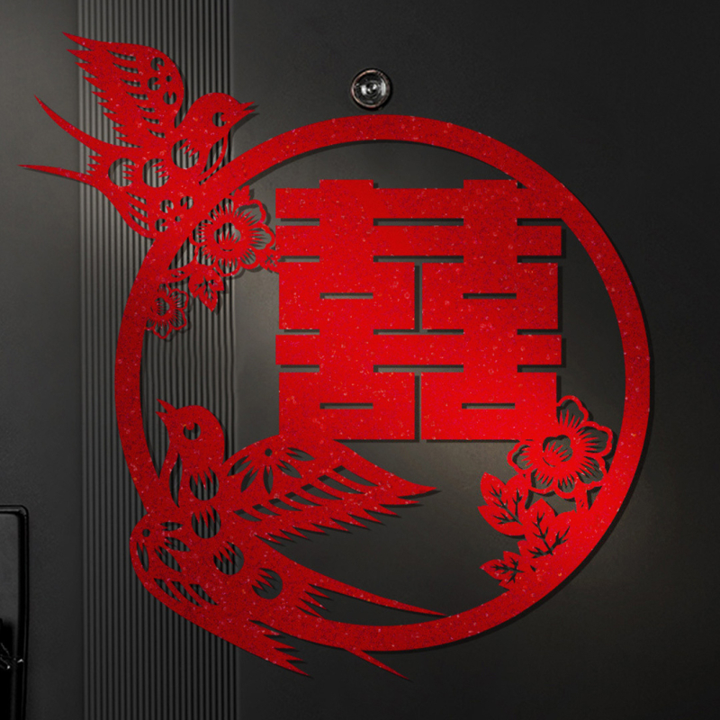 Set de pandantive pentru mânerele ușilor la nuntă – decor din fetru cu panglici