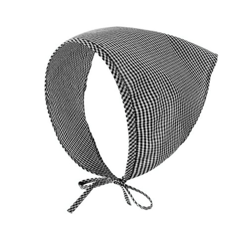 Ženski karirani trokutasti šal za kosu, romb oblik, tkanina, ljetna kolekcija 2024