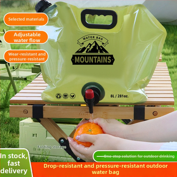Sklopiva vreća za vodu za vanjsku upotrebu — prenosna, velikog kapaciteta, pogodna za hranu, materijal: PE plastika; izlazak na tržište: 2025.