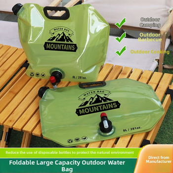 Sklopiva vreća za vodu za vanjsku upotrebu — prenosna, velikog kapaciteta, pogodna za hranu, materijal: PE plastika; izlazak na tržište: 2025.