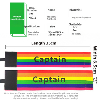 Brățară de căpitan pentru fotbal, nylon, Velcro, bandă elastică, ajutor de antrenament