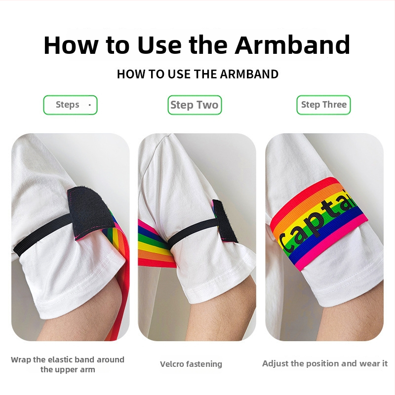 Brățară de căpitan pentru fotbal, nylon, Velcro, bandă elastică, ajutor de antrenament