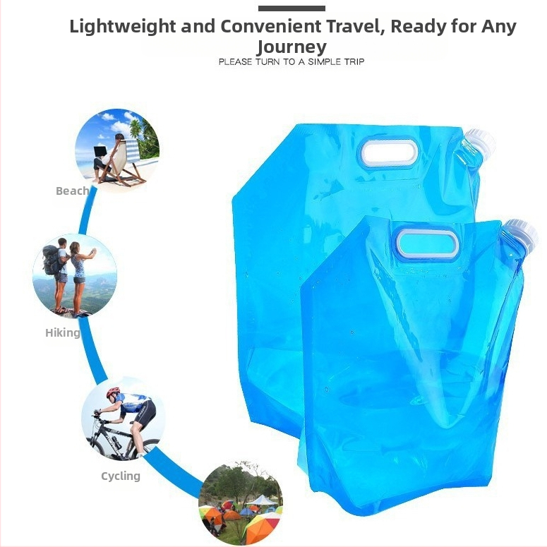 Skladaná taška na vodu do auta a vonkajšieho použitia, PVC plast, prenosná, prispôsobiteľná, prvotriedna kvalita