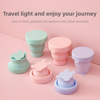 FaSoLa skladací silikónový pohár, teleskopický dizajn, pre vonkajšie použitie, prenosný