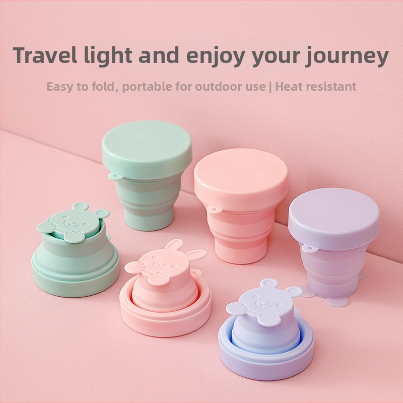 FaSoLa skladací silikónový pohár, teleskopický dizajn, pre vonkajšie použitie, prenosný