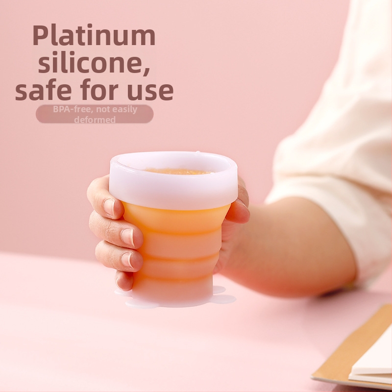 FaSoLa skladací silikónový pohár, teleskopický dizajn, pre vonkajšie použitie, prenosný