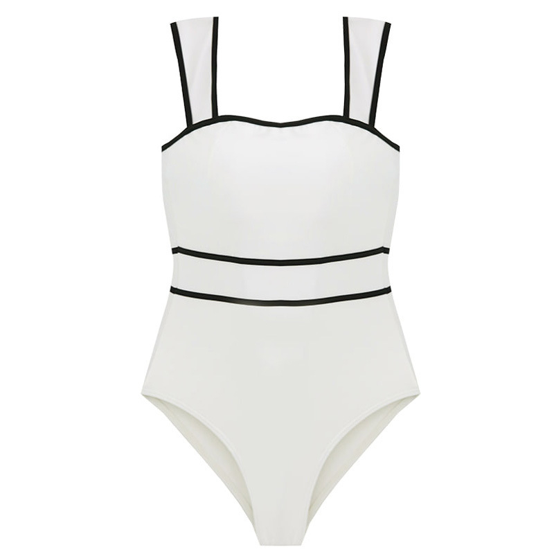 Costum de baie întreg – spate deschis, talie înaltă, cu pernute pentru bust; nylon 82%, căptușeală poliester, 240 g